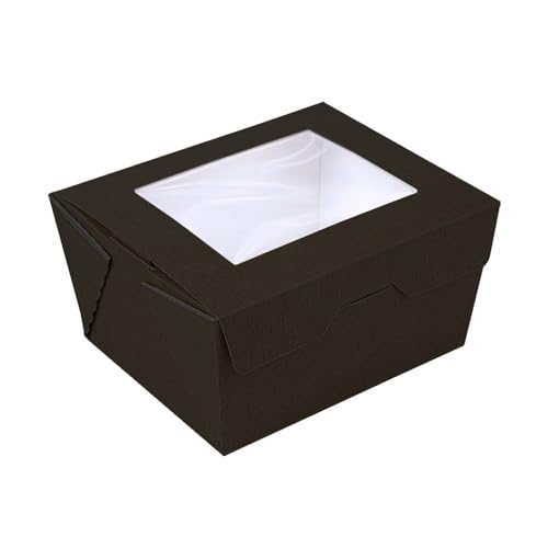 50 Stück - Boxen mit Fenster 'Thepack' 780 ml 230 g/m2 + Opp 11,2 x 9 x 6,4 cm, Schwarz, Nano-Mikro Wellpappe 50 Stück - Boxen mit Fenster 'Thepack' 780 ml 230 g/m2 + Opp 11,2 x 9 x 6,4 cm, Schwarz, Nano-Mikro Wellpappe von Garcia de Pou