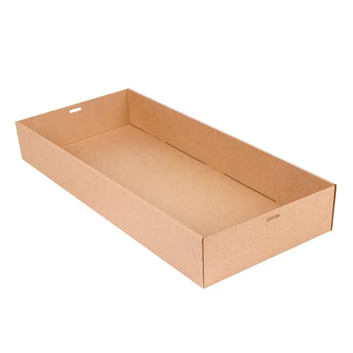 50 Stück - Catering Boxen L 375 g/m2 55,8 x 25,2 x 8 cm Natural Kraft von Garcia de Pou