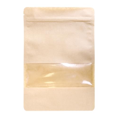 50 Stück Selbstschließende Beutel 1000 g 45 + 12 Pet + 30 Cpp G/M2 20+5 x 30 cm Natur Kraft von Garcia de Pou