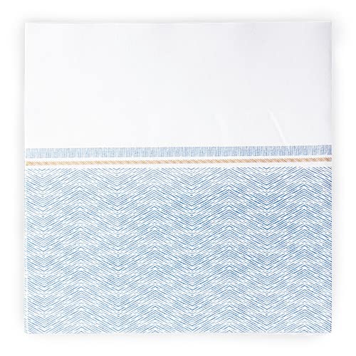 50 Stück - Servietten 'Like Linen - Azur' 70 g/m2 40 x 40 cm Weiß/Blau Spitze von García de Pou