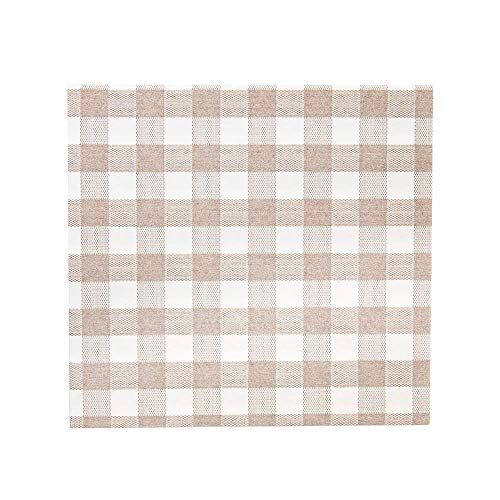 50 Stück Servietten 'Like Linen - Vichy' 70 g/m² 40 x 40 cm Taupe Spunlace von García De Pou