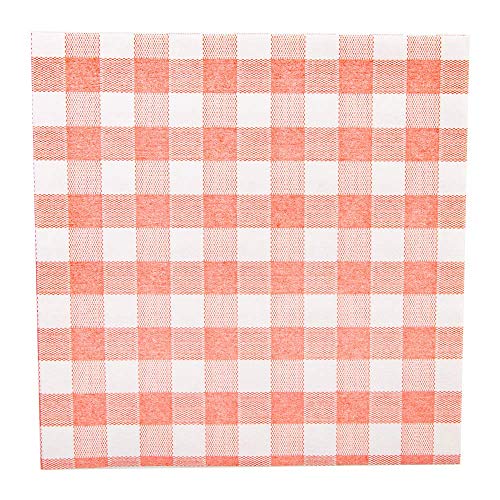 50 Stück Servietten 'Like Linen - Vichy' 70 g/m² 40 x 40 cm rot Spunlace von García De Pou