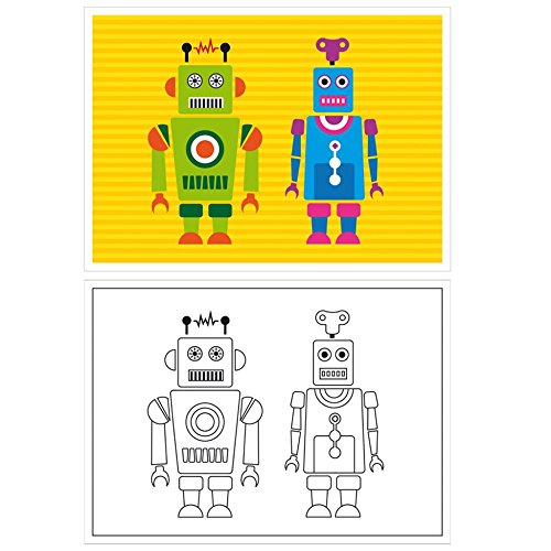Ausmaltischsets "Roboter" 100 G/M2 31X43 Cm Cuatricromía Zellulose - 250 Un. Ausmaltischsets "Roboter" 100 G/M2 31X43 Cm Cuatricromía Zellulose - 250 Un. von García de Pou