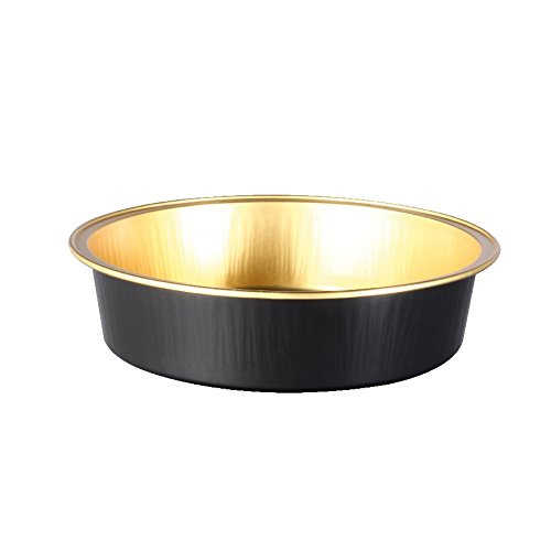 Behälter Konditorei - 215 Ml Ø Sup. 11,8 Cm Schwarz/Gold Aluminium - 100 Un. von García de Pou