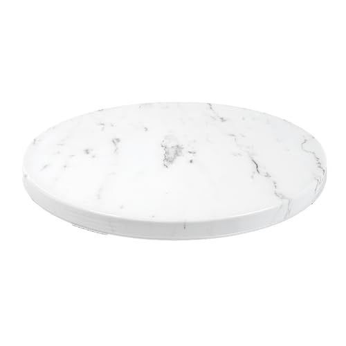 Buffettablett 'Asami Ware', Ø 32 x 1,7 cm, Kunstleder, weißer Marmor, Melamin von Garcia de Pou