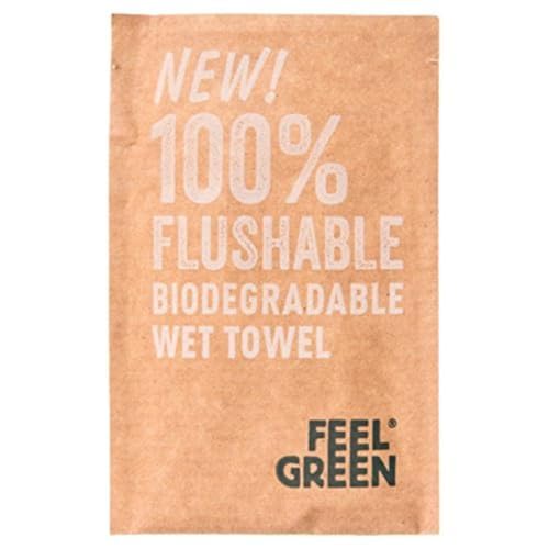 Flushable Handtuch "Feel Green" Kraft 50 G/M2 6,8X10 Cm Weiss Zellulose - 300 Un. von Garcia de Pou