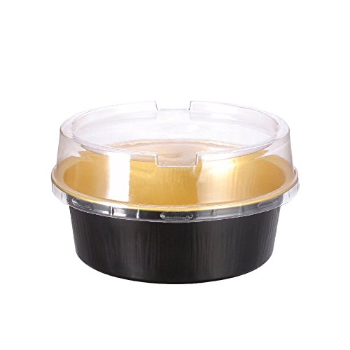 Behälter Konditorei - 150 Ml Ø Sup. 9,3 Cm Schwarz/Gold Aluminium - 100 Un. von García de Pou