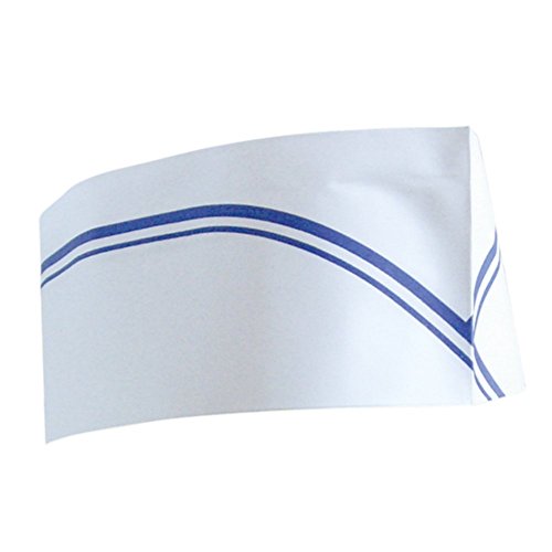 Garcia de Pou 100 Einheit Pillendose, Chef 's Hat blau Streifen in Box, 28 cm Durchmesser, Papier, weiß, 28 x 30 x 30 cm von Garcia de Pou