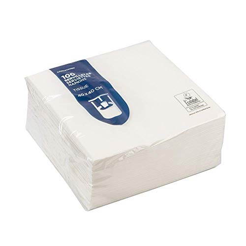 Garcia de Pou 100 Einheit Servietten, Papier, weiß, 40 x 40 cm von García de Pou