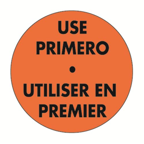 Garcia de Pou 1000 Einheit Etiketten nutzen Primero/utiliser EN PREMIER, 5 cm, selbstklebend, orange, 30 x 30 x 30 cm von Garcia de Pou