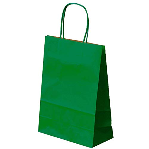 García de Pou 142.14 - Tüten Sos Mit Henkeln 80 G/M2 26+14X32 Cm Grün Kraft - 250 stücke von García de Pou