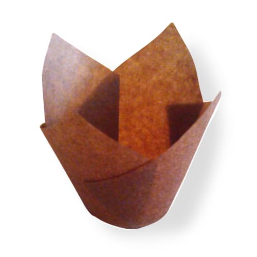 García de Pou 180.69 - Muffin Cups 'Tulip' 50 G/M2 17,5X17,5 Cm Braun Pergament Fettabweisend - 200 units von García de Pou