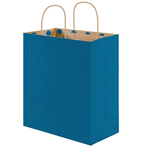 Garcia de Pou Gepunktete Innenbeutel mit Griffen, 80 g/m², in Box, 32+16 x 31 cm, Papier, blau, 32 x 16 x 31 cm von Garcia de Pou
