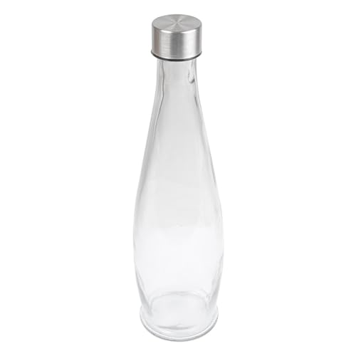 Garcia de Pou 4 Stück, Flasche + Deckel, Edelstahl, 930 ml, Ø 9 x 32 cm, transparentes Glas von Garcia de Pou