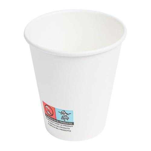 Garcia de Pou 50 Stück – Becher für Heißgetränke, 1 Wand, 150 ml, 210 + 18 Pe G/M2, Ø 7,1/4,6 x 7,9 cm, Weiß, Karton von Garcia de Pou