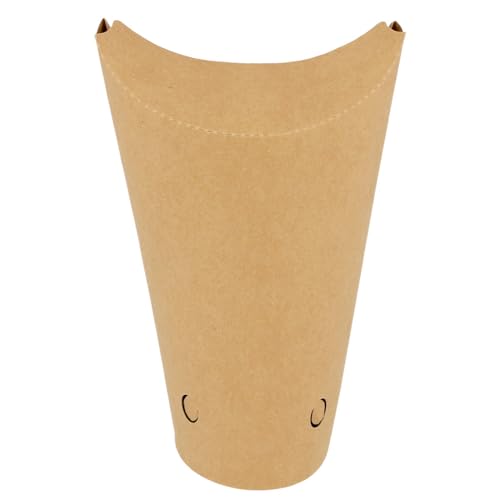 Garcia de Pou 50 Stück - Frittierbecher mit Verschluss, 26 oz, 780 ml, 275 + 25 Pe G/M2, 11 x 15,7 cm, Braun, Karton von Garcia de Pou