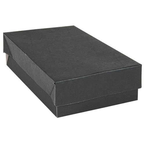 Garcia de Pou 50 Stück – Tabletts + Deckel 'Thepack' 230 G/M2, 19,5 x 11 x 4,5 cm, Schwarz, Nano-Mikro-Wellpappe von Garcia de Pou