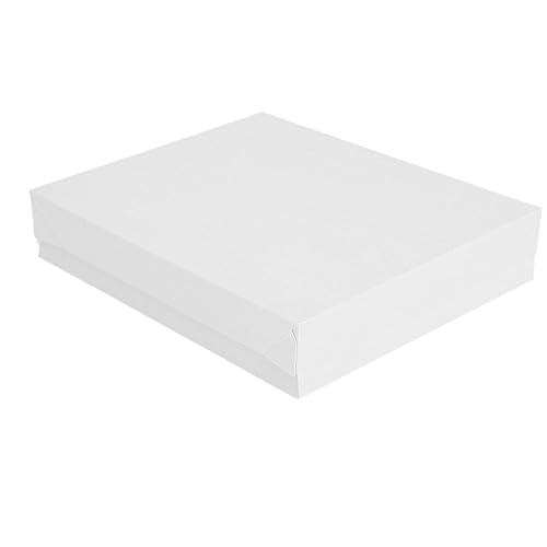 Garcia de Pou 50 Stück – Tabletts + Deckel 'Thepack' 230 g/m², 32 x 27 x 4 cm, Weiß, Nano-Mikro-Wellpappe von Garcia de Pou