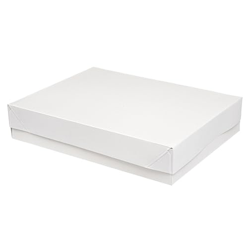 Garcia de Pou 50 Stück - Tabletts + Deckel 'Thepack' 230 g/m2, 23 x 17 x 4,5 cm, Weiß, Nano-Mikro-Wellpappe von Garcia de Pou