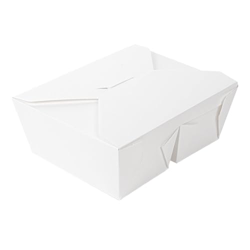 Garcia de Pou 50 Stück – amerikanische Boxen 2 Compart. 'Thepack' 675 + 675 ml, 230 + 12 Pp G/M2, 15,2 x 12,1 x 6,5 cm, Weiß, Nano-Mikro-Wellpappe von Garcia de Pou