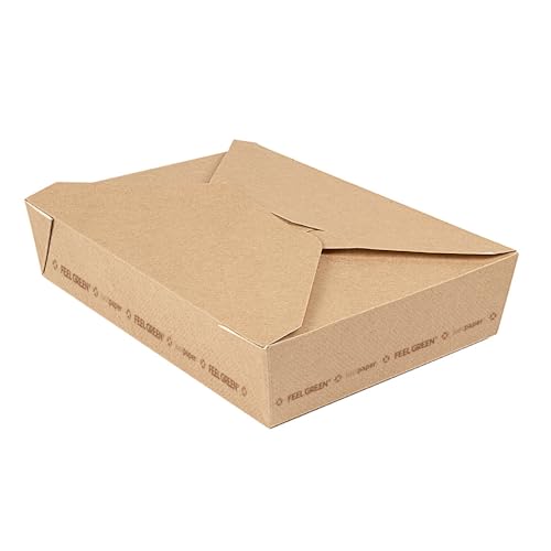 Garcia de Pou 50 Stück – amerikanische Boxen Thepack, 1470 ml, 220 g/m², 19,6 x 14 x 4,5 cm, natürlich, Nano-Mikro-Wellpappe, 50 Stück von Garcia de Pou