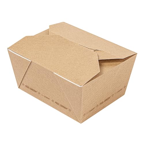 Garcia de Pou 50 Stück – amerikanische Boxen Thepack, 780 ml, 220 g/m², 11,3 x 9 x 6,3 cm, natürlich, Nano-Mikro-Wellpappe, 50 Stück von Garcia de Pou