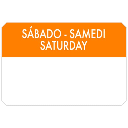 Garcia de Pou 500 Einheit Etiketten Samstag, 7,5 x 5 cm, selbstklebend, orange, 7,5 x 5 x 30 cm von Garcia de Pou