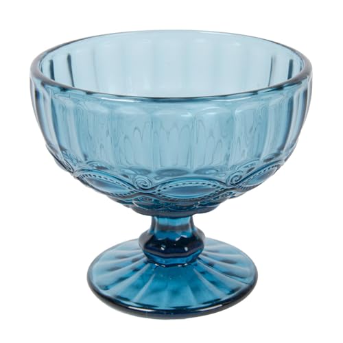 Garcia de Pou 6 Stück - Dessertgläser 'Vintage', 380 ml, Ø 12 x 10,5 cm, Blau, Glas von Garcia de Pou