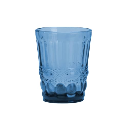 Garcia de Pou 6 Stück - Trinkgläser 'Vintage', 250 ml, Ø8 x 10 cm, Kristallblau von Garcia de Pou