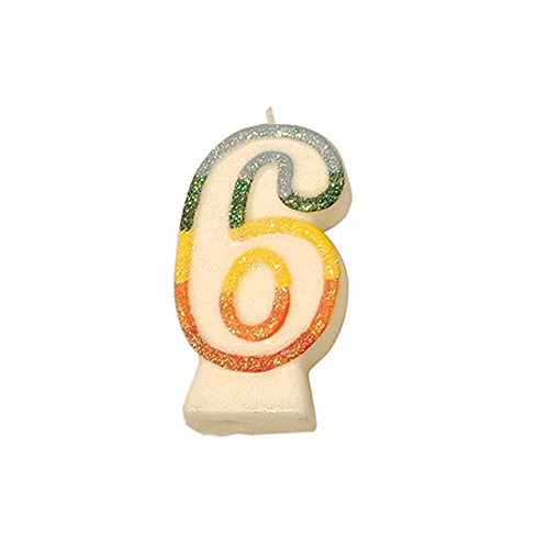 Geburstagskerzen N.6 Kandiert 9 Cm Weiss Wachs - 24 Un. von García de Pou