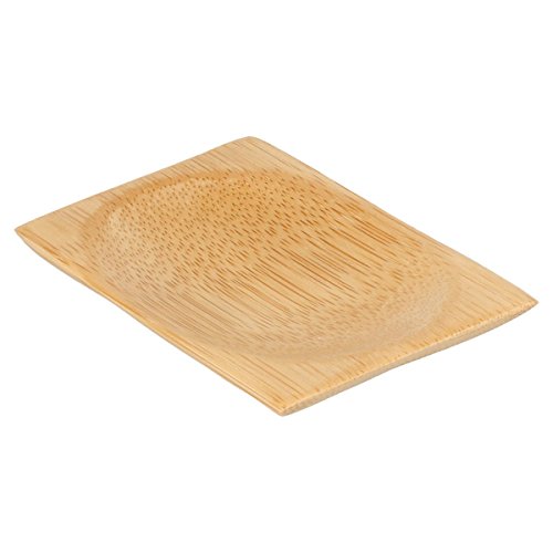 Klein Rechteckiger Teller 6X8 Cm Natur Bambus - 50 Un. von García de Pou