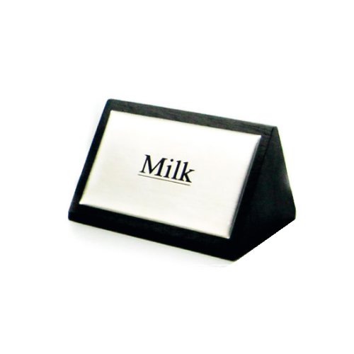 Klein Schild "Milk" 7,5X4,5 Cm Schwarz Holz - 12 Un. von García de Pou