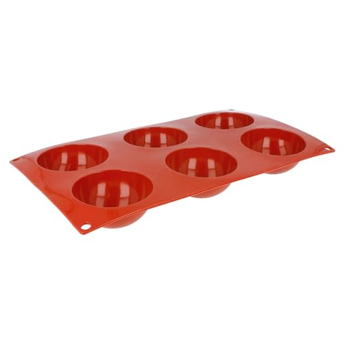 Kuchenform Halbkugel Ø 7X3,5 Cm 17,5X30 Cm Rot Silikon - 150 Un. von García de Pou