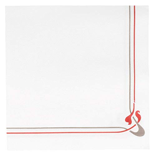 Servietten "Double Point" Ecolabel "Maxim" Burdeaux&Grau 18 G/M2 40X40 Cm Weiss Papiertuch - 1200 Un. von García de Pou