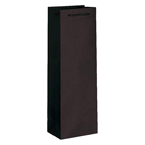 Pou 803.72 Flaschenhalter Cordon, 150 g / M2, 12,3 + 7,8 x 36 cm, Schwarz von García de Pou