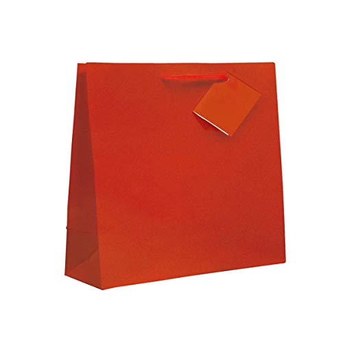 Pou 804.55 Boutique-Taschen, Griff aus Kordel 19 + 10 x 27 cm, Rot von García de Pou