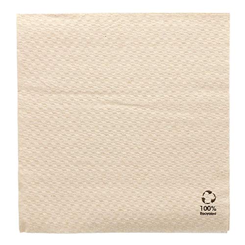 Servietten Ecolabel 1-Lagig 23 G/M2 33X33 Cm Natur Recycelt Tissue - 3000 Un. von García de Pou