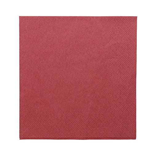 Servietten Ecolabel 2-Lagig 18 G/M2 39X39 Cm Bordeaux Papiertuch - 1600 Un. von García de Pou