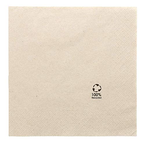 Servietten Ecolabel 2-Lagig 18 G/M2 40X40 Cm Natur Recycelt Tissue - 1600 Un. von García de Pou