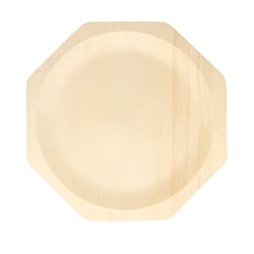 Teller Oktogonal Ø 26X2,2 Cm Natur Holz - 50 Un. von García de Pou