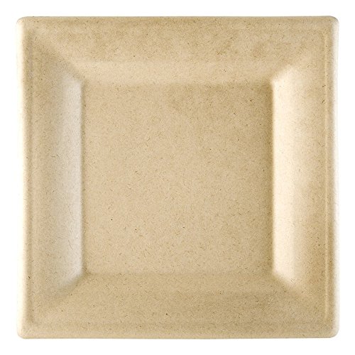 Teller Quadratisch "Bionic" 16X16X1 Cm Natur Zellulose - 1000 Un. von Garcia de Pou