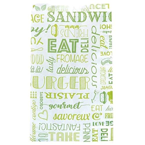 Tüten Hamburger "Parole" 34 G/M2 14+7X22 Cm Grün Pergament Fettabweisend - 500 Un. von García de Pou