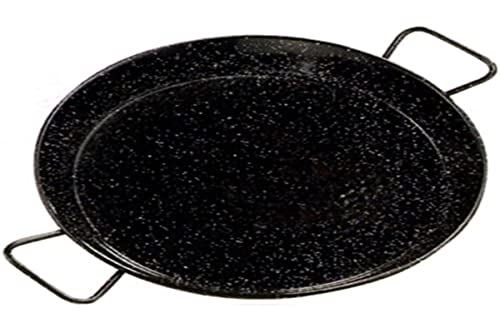 15 cm Durchmesser aus emailliertem Stahl Cricket Tapas-Flach Paellapfanne, Schwarz 15 cm Durchmesser aus emailliertem Stahl Cricket Tapas-Flach Paellapfanne, Schwarz von Garcima