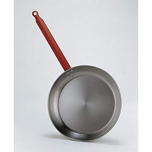 La Ideal 10226 Flache Bratpfanne aus poliertem Stahl, mit einem Griff, 26 cm, silberfarben von Garcima