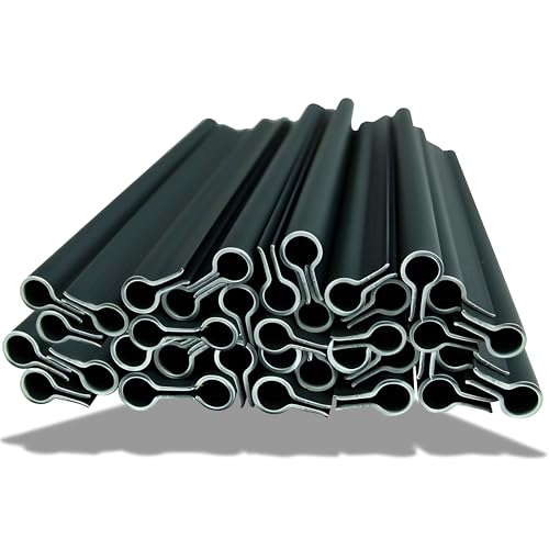 Gardazon Sichtschutzstreifen 19 cm, 20 Stück - PVC Sichtschutzzaun Klemmen, Befestigungsclips für Doppelstabmatte, Klemmschienen für Gartenzaun - Anthrazit von Gardazon