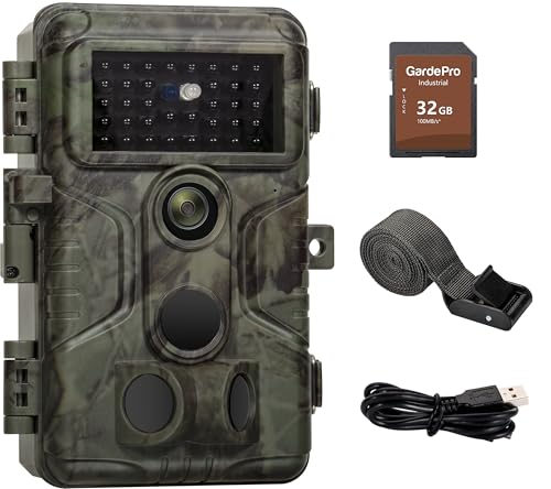 GardePro A3S Wildkamera mit 32GB SD-Karte, 64MP 1296P H.264 Video Wildtierkamera mit Klarer 30m No Glow Infrarot, 0.1s Schnelle Trigger Nachtsicht Bewegungsmelder, 120° Erfassungswinkel, IP66 GardePro A3S Wildkamera mit 32GB SD-Karte, 64MP 1296P H.264 Video Wildtierkamera mit Klarer 30m No Glow Infrarot, 0.1s Schnelle Trigger Nachtsicht Bewegungsmelder, 120° Erfassungswinkel, IP66 von GardePro
