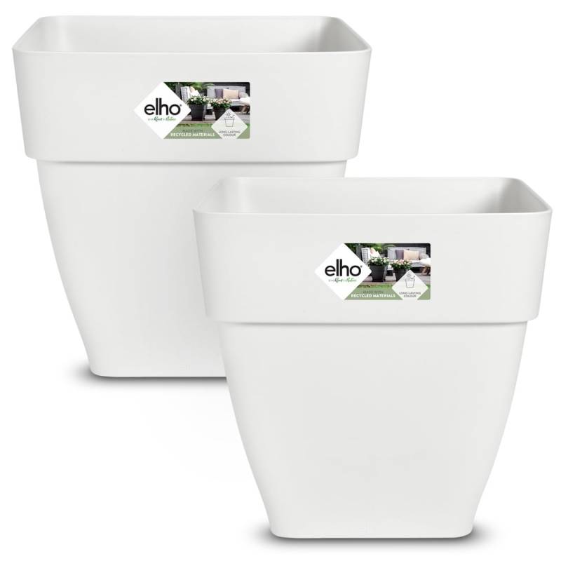 Blumentopf 2er-Set Weiß 30x29x29cm 15,1L von Gardebruk®