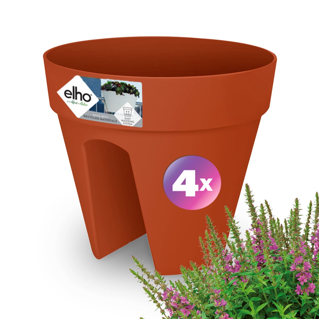 Blumentopf Terrakotta 4er-Set 28,5x25,5cm von Gardebruk®