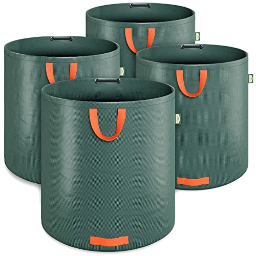 GARDEBRUK® Gartenabfallsack 4x500 Liter 50 kg Belastbarkeit stabil robust abwaschbar Garten Rasensack Gartentasche Laubsack von Gardebruk