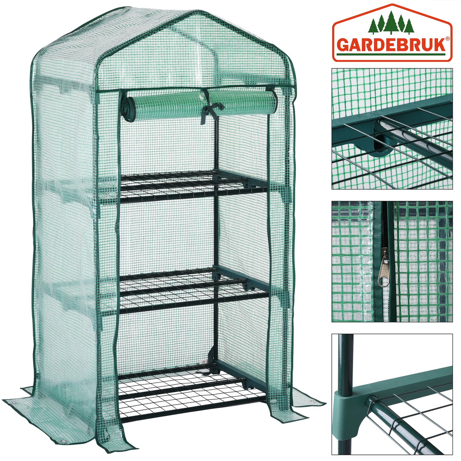 Gardebruk Foliengewächshaus 126x49x69cm von Gardebruk®